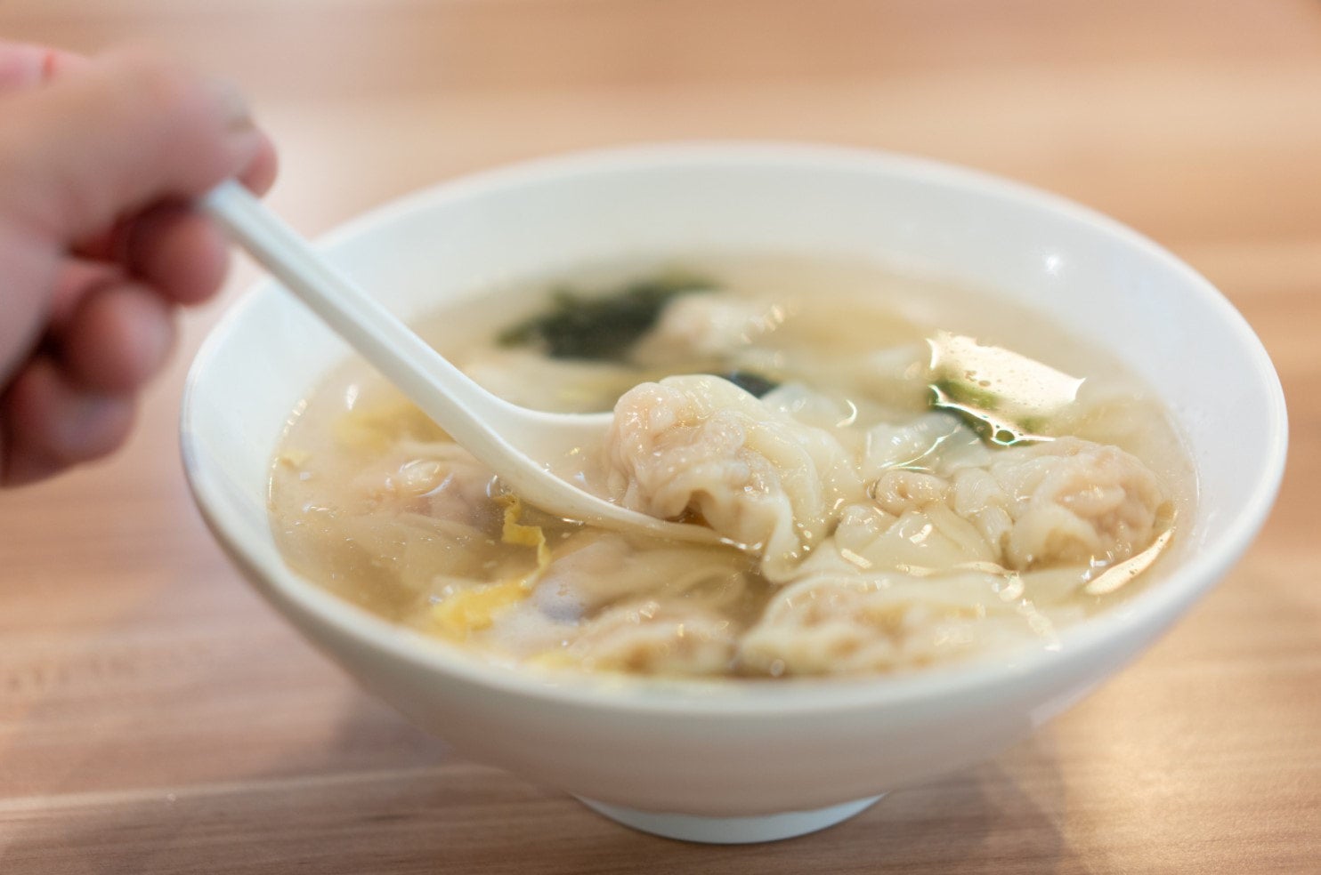 雲呑SOUP Pork Wonton Soup 云吞汤| One Bite Dumpling